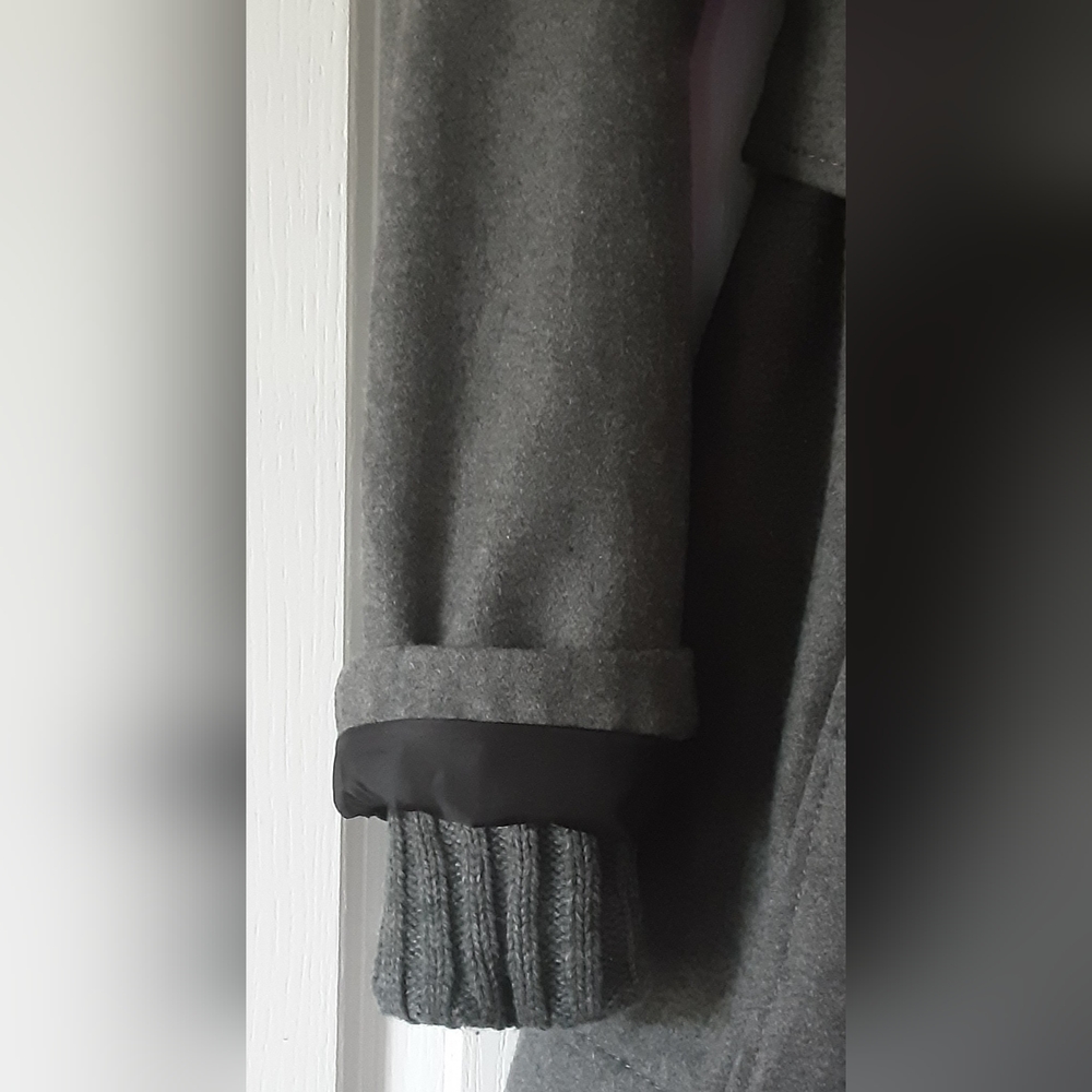 WOMENS EXPRESS WARM & COZY WOOL GRAY CAR COAT M - Picture 3 of 8